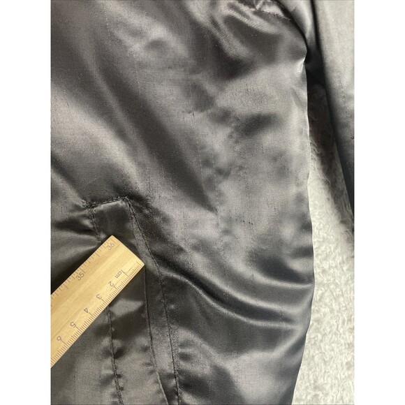 VTG 90s Baltimore Orioles Satin Bomber Varsity Jacket Mens Small Black MLB - Picture 2 of 16